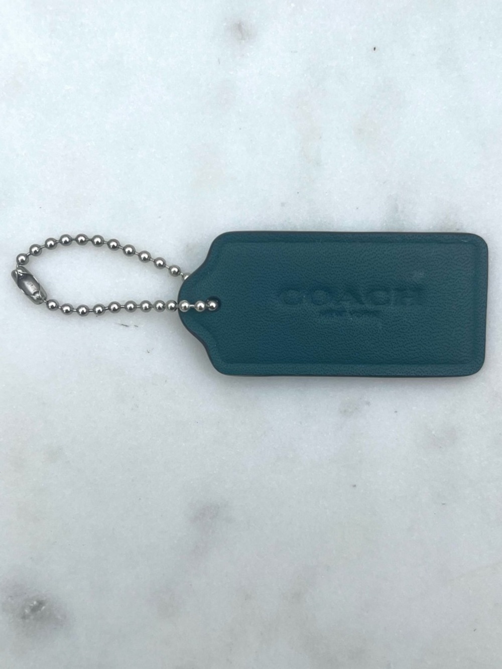 Coach Leather Hang Tag Dark Teal Green Coach Leather Hang Tag Dark Teal Green